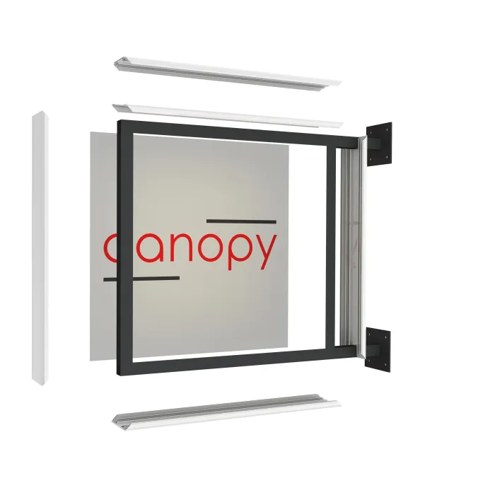 Enseigne drapeau face plane lumineux caisson